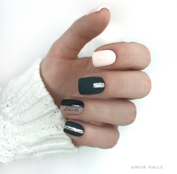 Короткие черные ногти: более 65 идей, которые выглядят стильно и стильно